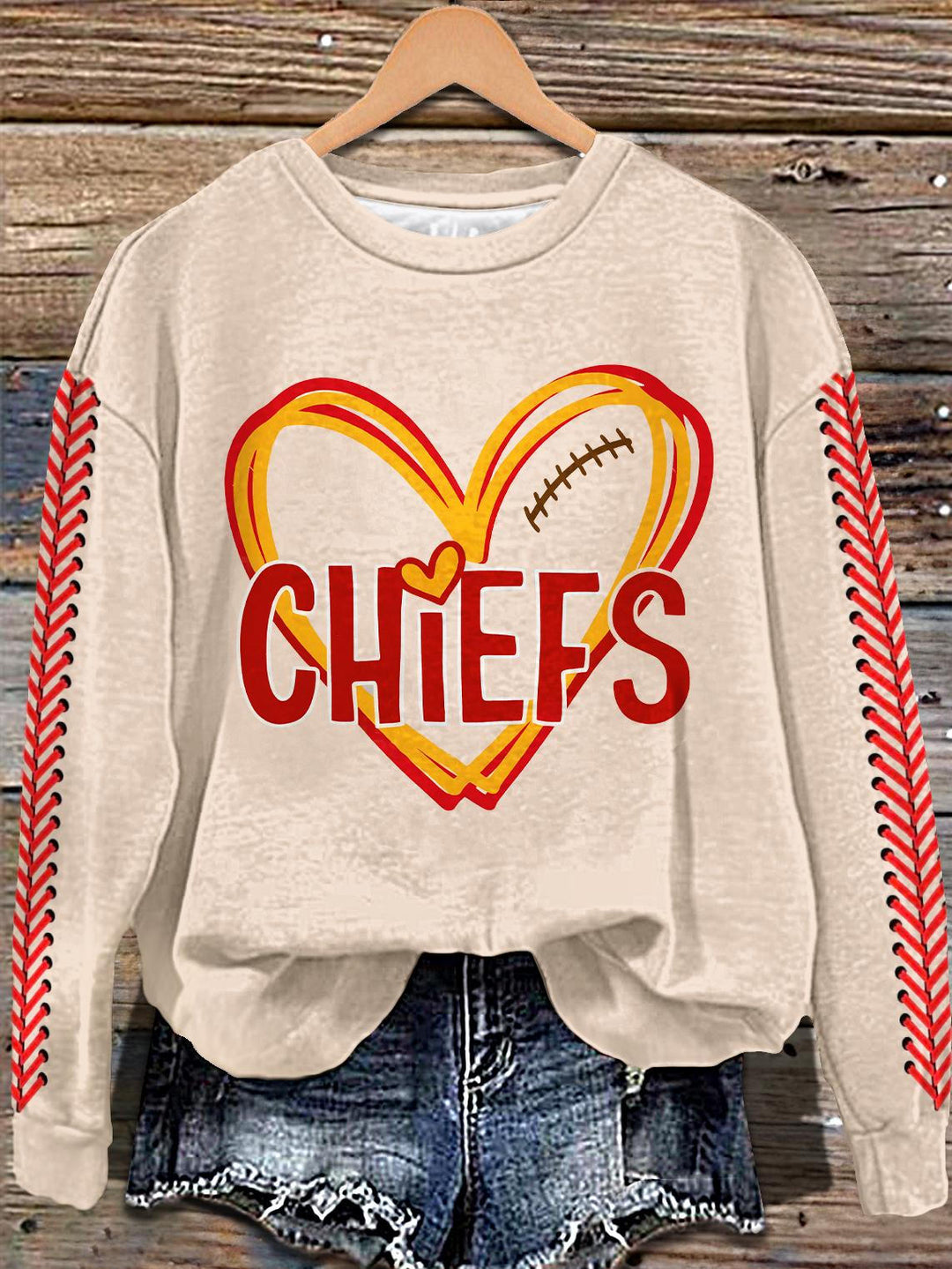 Kansas City Printed Long Sleeve Casual Top