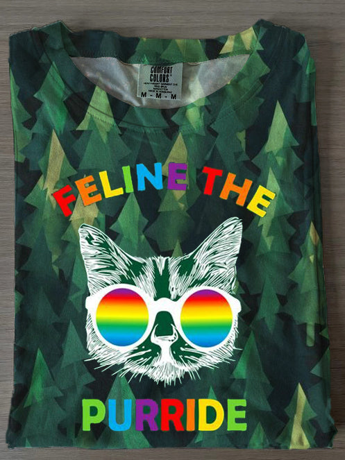 Feline The Purride Crew Neck T-shirt