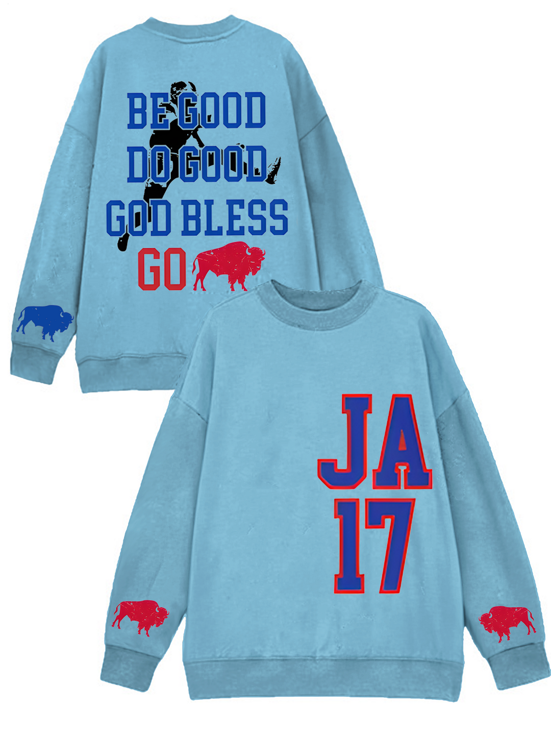 JA 17 MVP „Be Good Do Good“ bedrucktes, langärmliges Freizeitoberteil