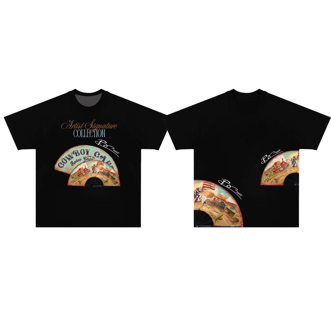 Beyoncé Creative Fan Print Crew Neck T-shirt