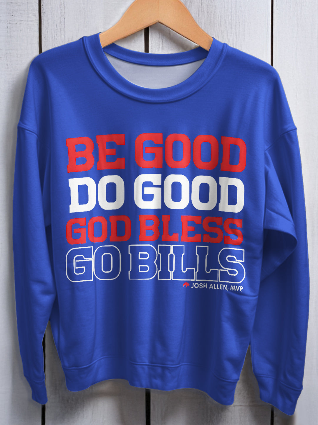 Do Good Be Good Josh Allen MVP Printed Long Sleeve Casual Top