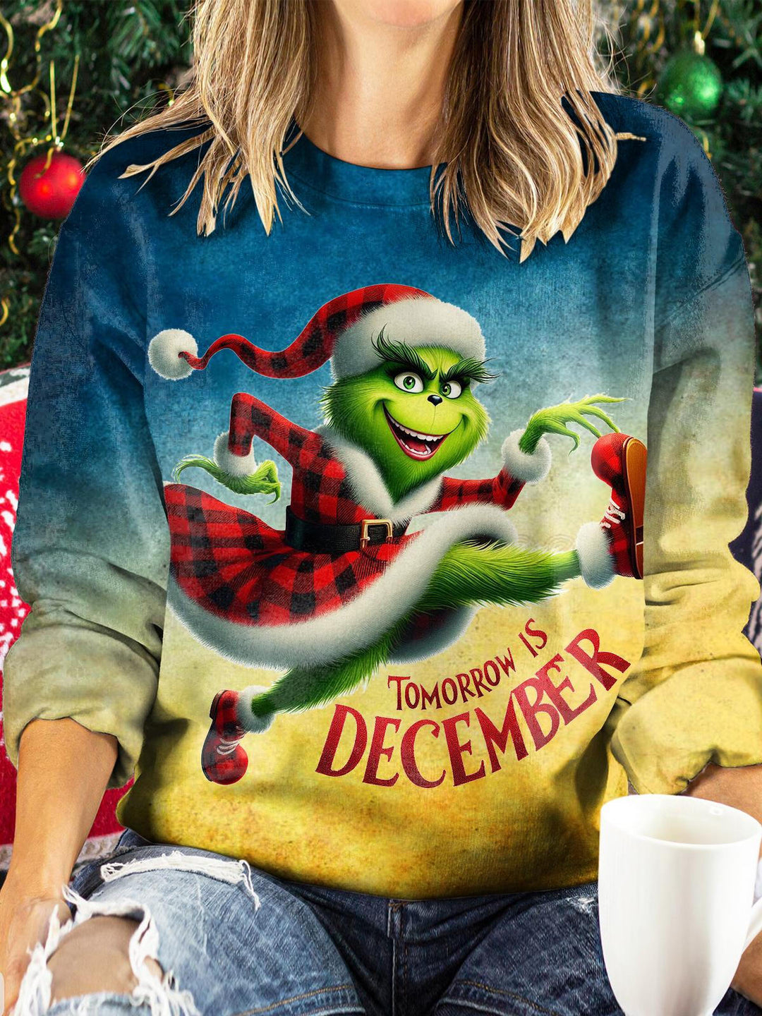 Tomorrow Is December Character Print Long Sleeve Top