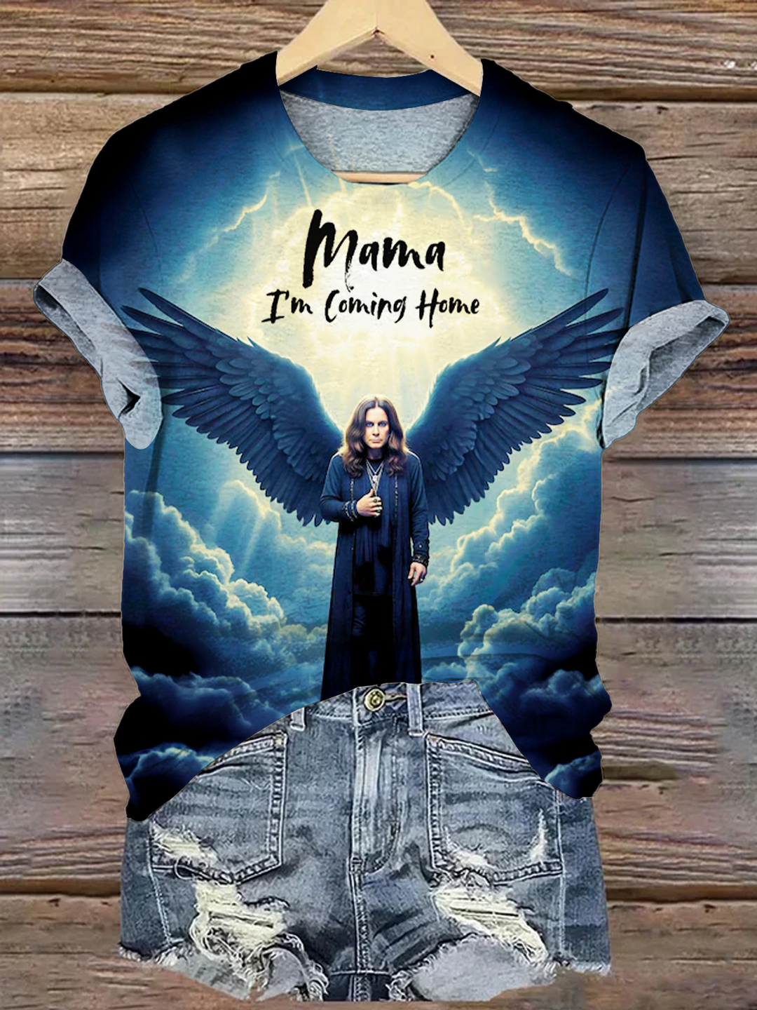Ozzy Osbourne Mama Wings Crew Neck T-shirt