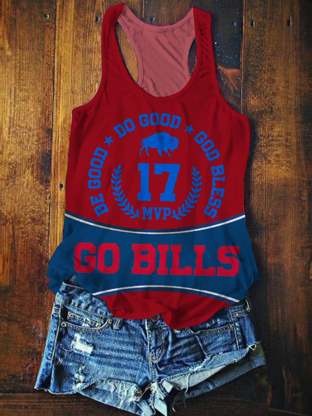 Be Good Do Good Go Bless Go Bills Bedrucktes lässiges Tanktop