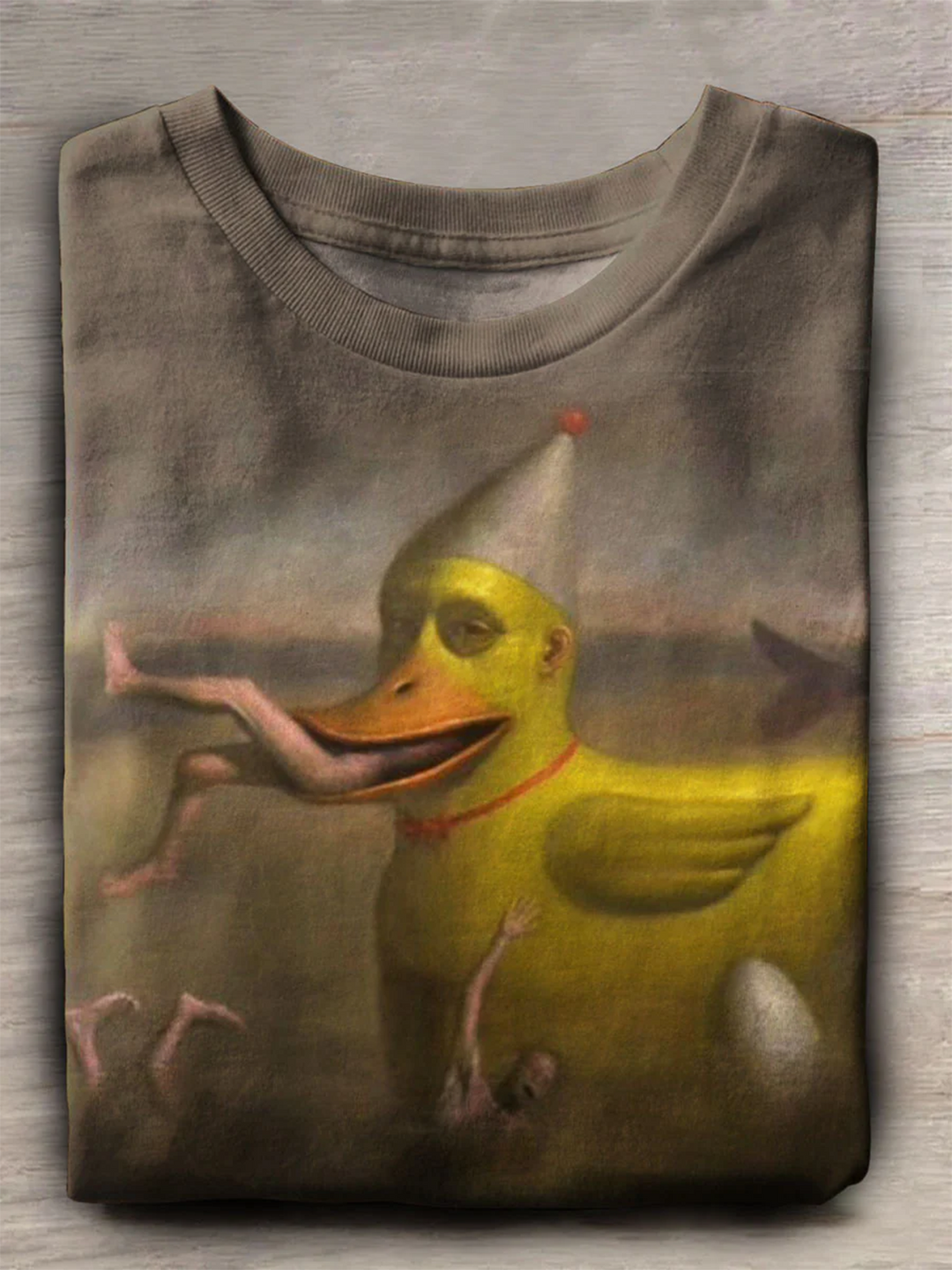Women's Monster Duck Artistic Print Casual T-shirt