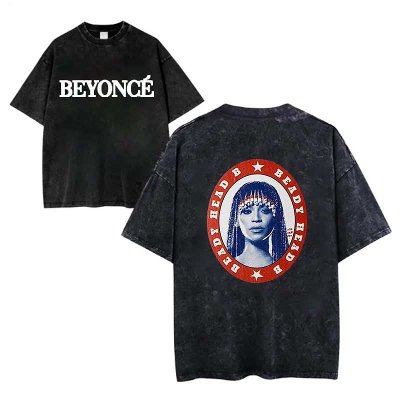 Beyoncé Double-sided Print Retro T-shirt