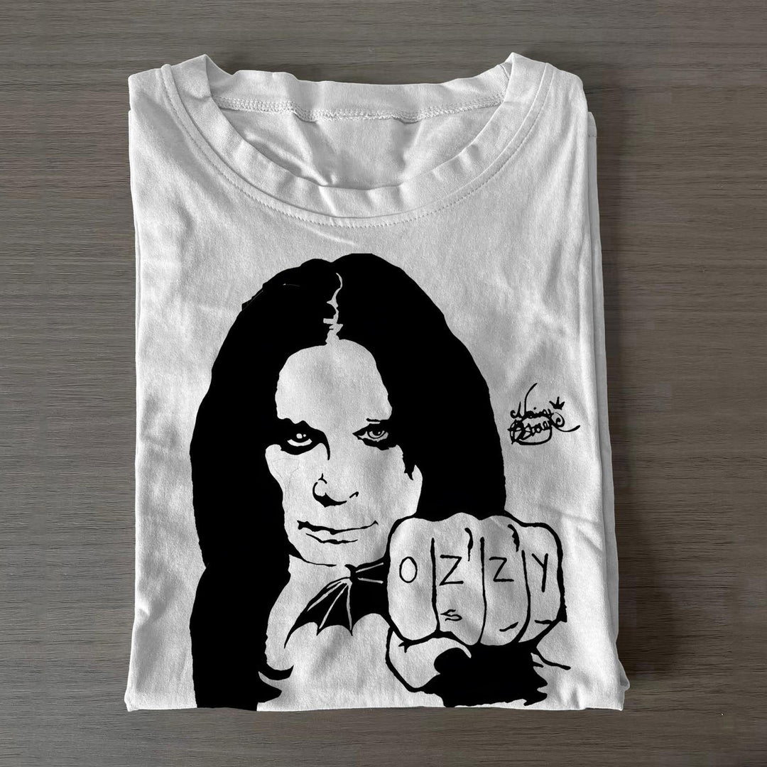 Ozzy Osbourne Crew Neck Cotton T-shirts