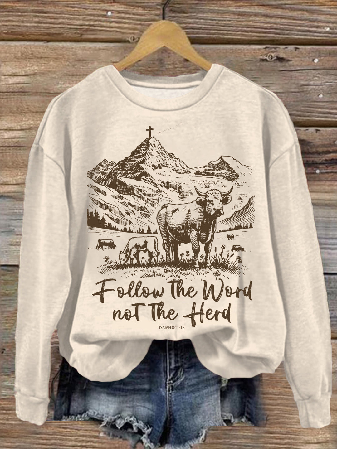 Follow the Word Not the Herd Inspirational Christian Sweatshirt