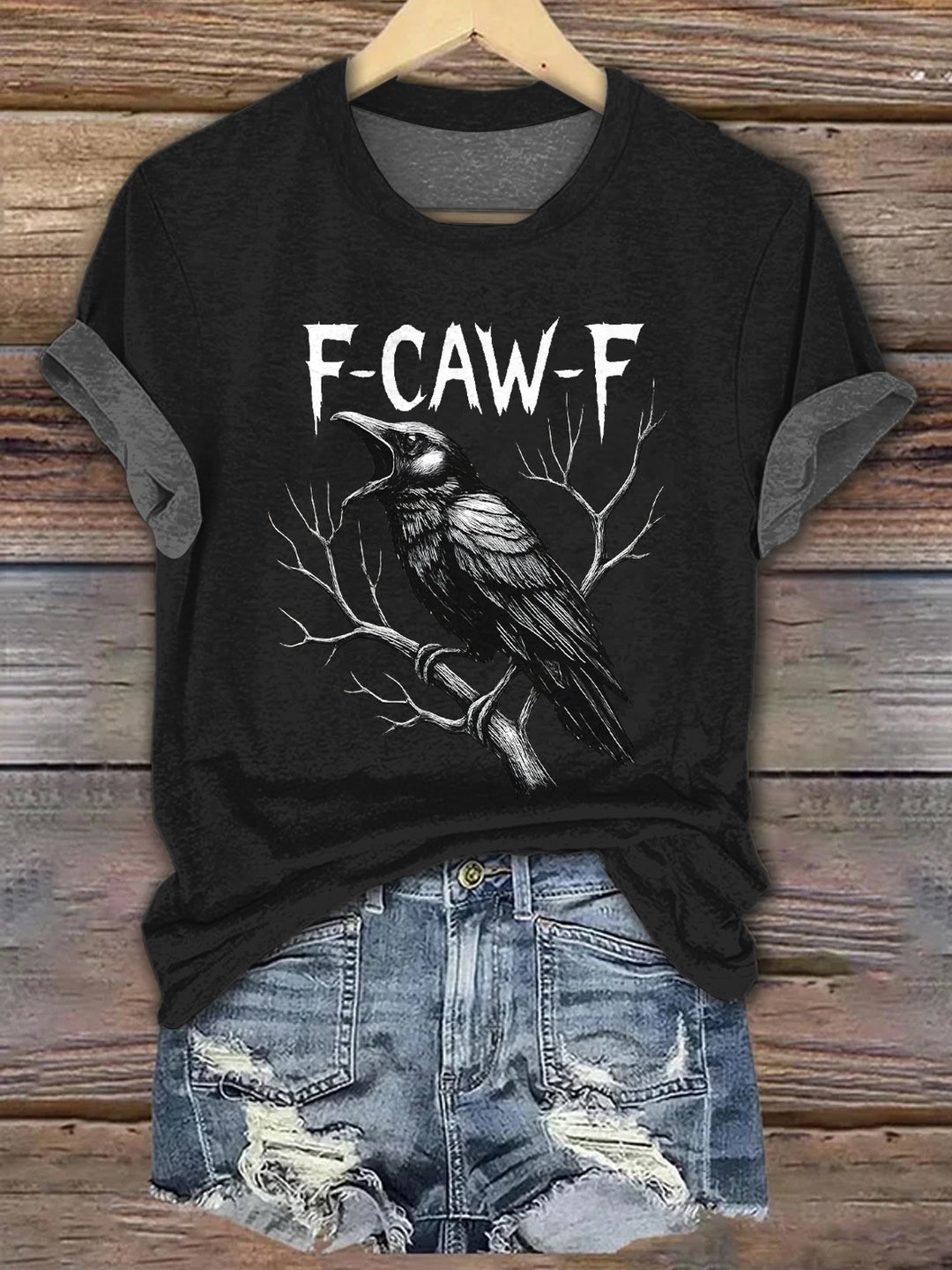 F-Caw-F Crew Neck T-shirt