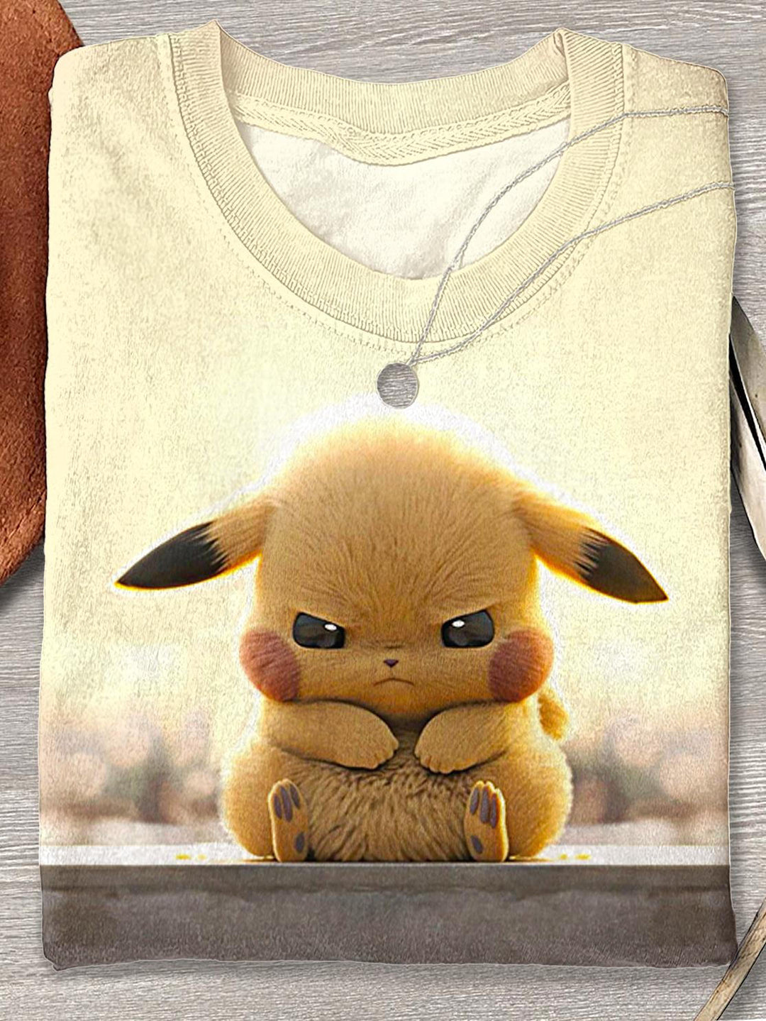 Women's Cute Pikachu Print Crew Neck T-shirt