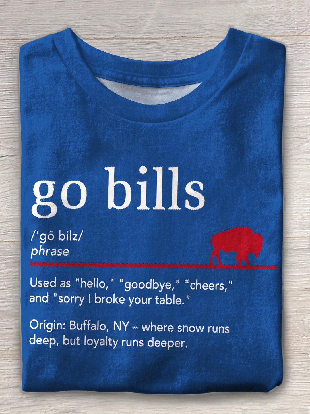 Go Bills Definition Crew Neck T-shirt