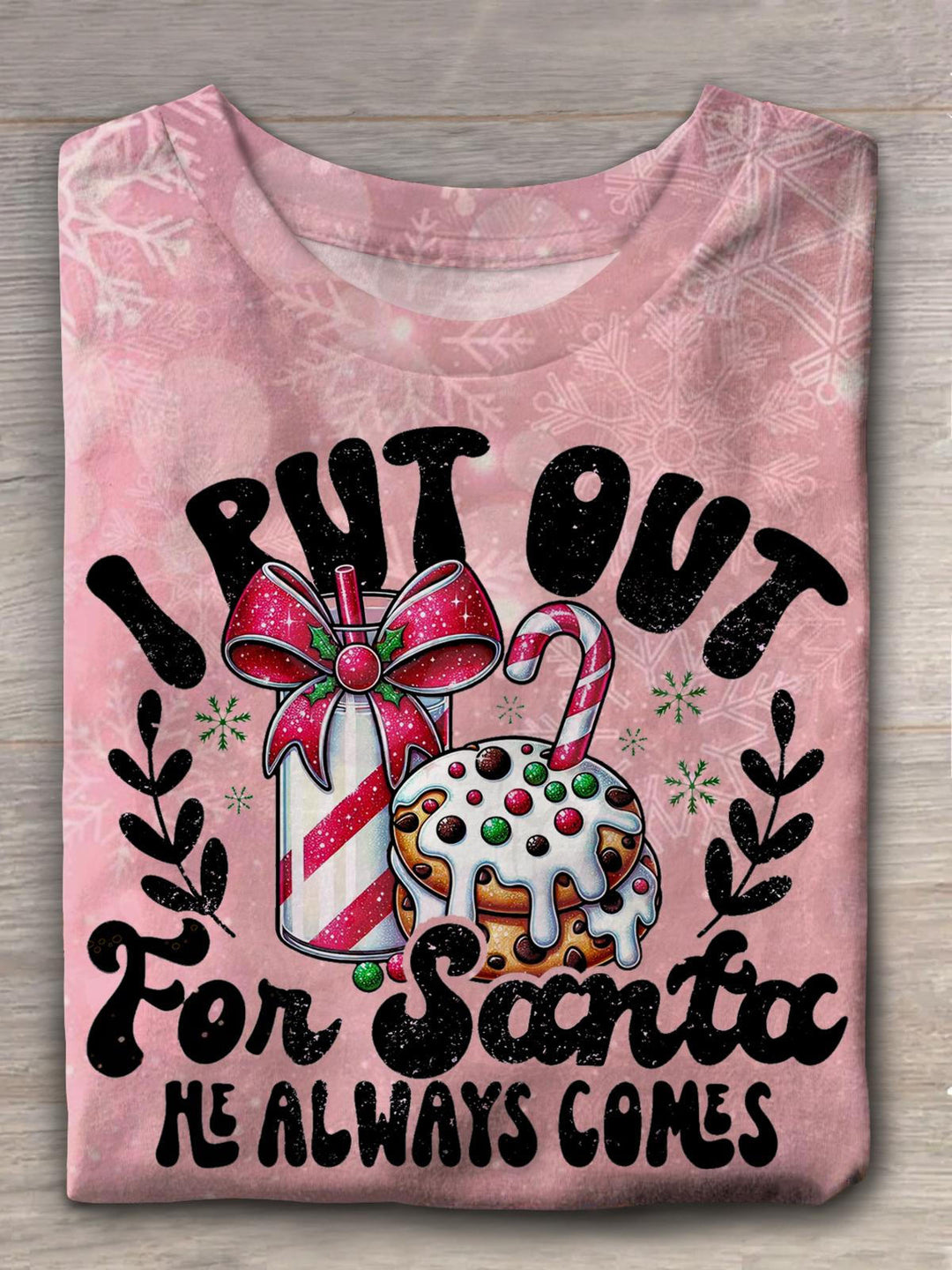 I Put Out for Santa Crew Neck T-shirt