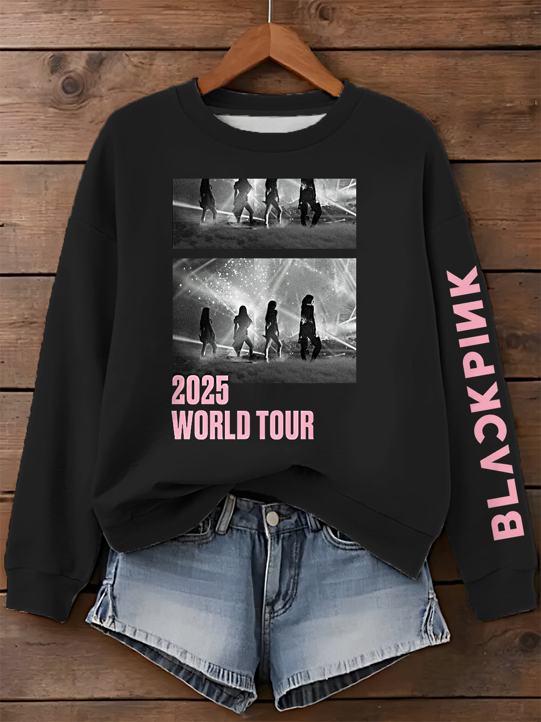 BlackPink 2025 Concert Printed Long Sleeve Casual Top