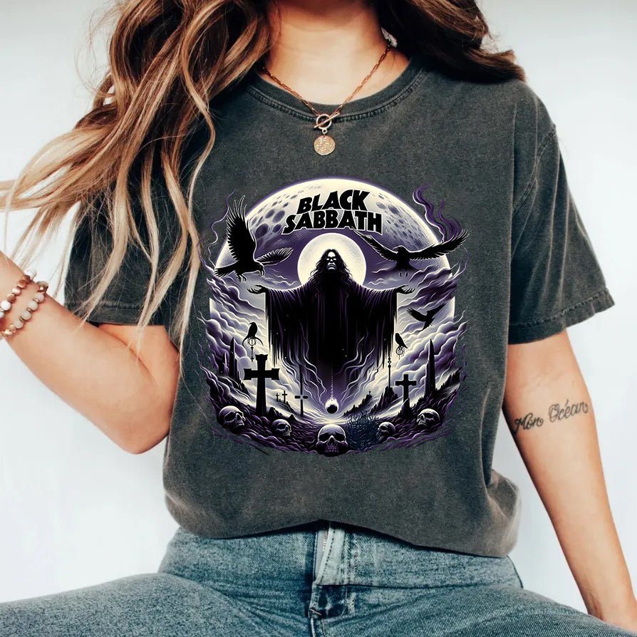 Ozzy Osbourne Dark Print Washed Cotton Short Sleeves