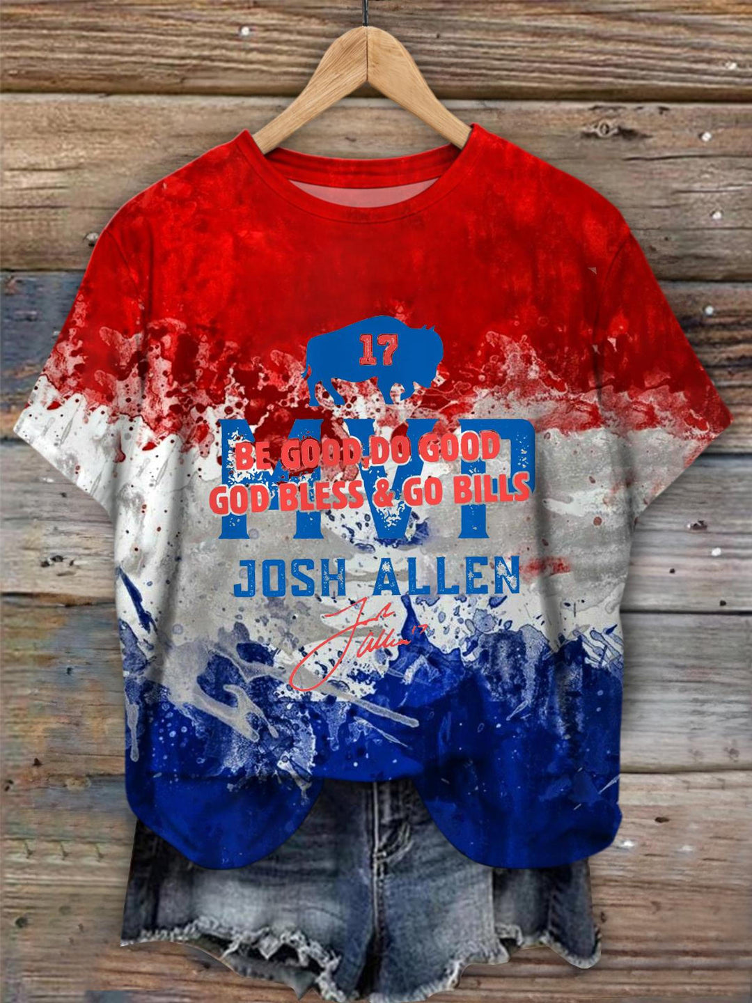 Seien Sie gut, tun Sie gut gehen Bills Buffalo Football T-shirts