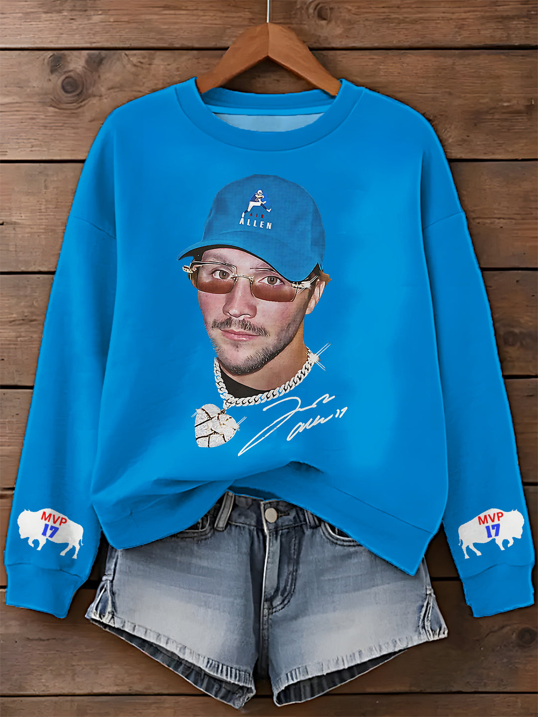 Buffalo Bills Printed Long Sleeve Casual Top