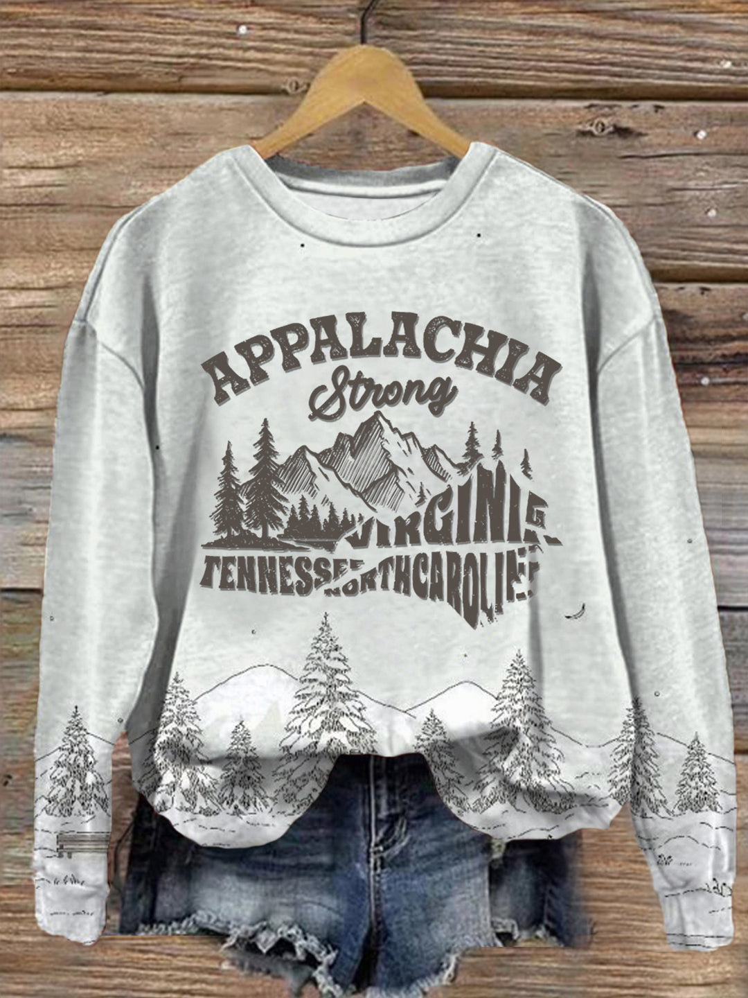 Women's Appalachia Strong Crew Neck Casual Sweatshirt