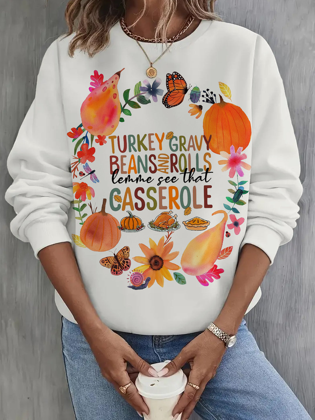 Women's Thanksgiving Day Long Sleeve Casual Top