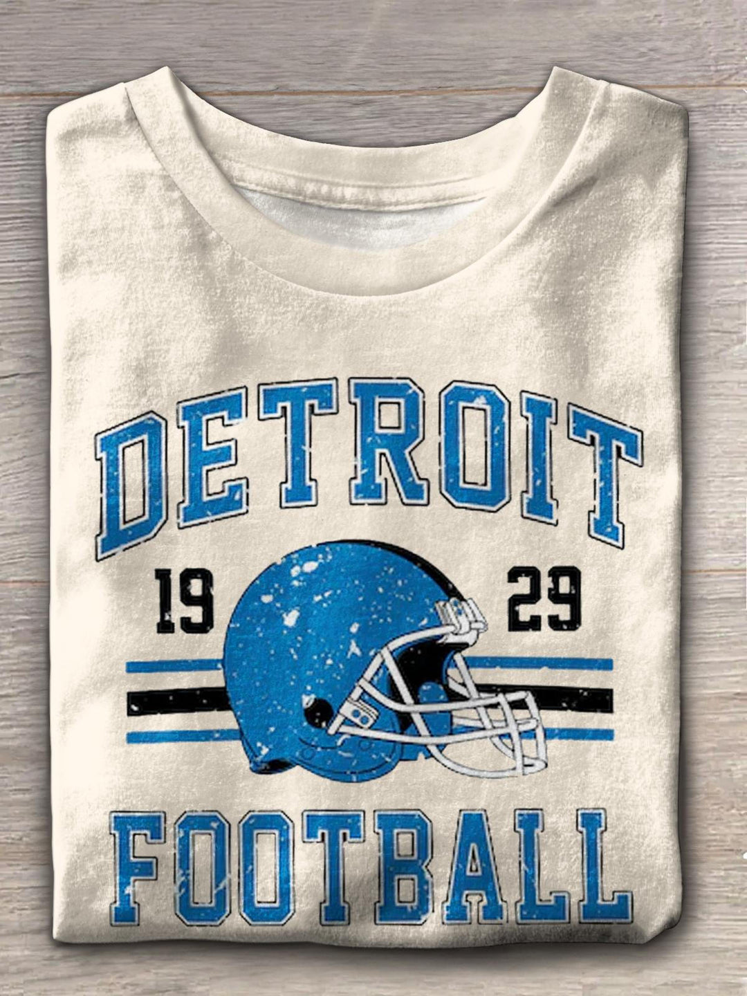 Vintage Detroit Football Crew Neck T-shirt