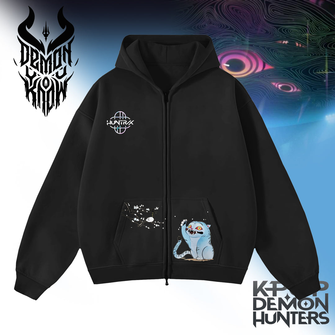 Demon Hunter Tiger Zippered Sweatshirt Jacket