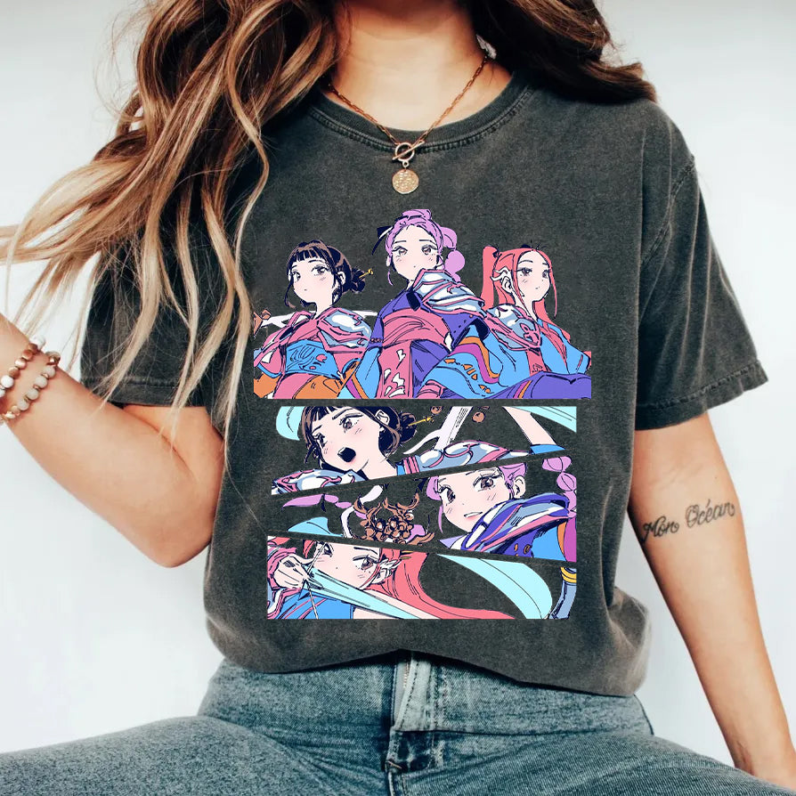 Demon Hunters Huntrix Retro T-shirt