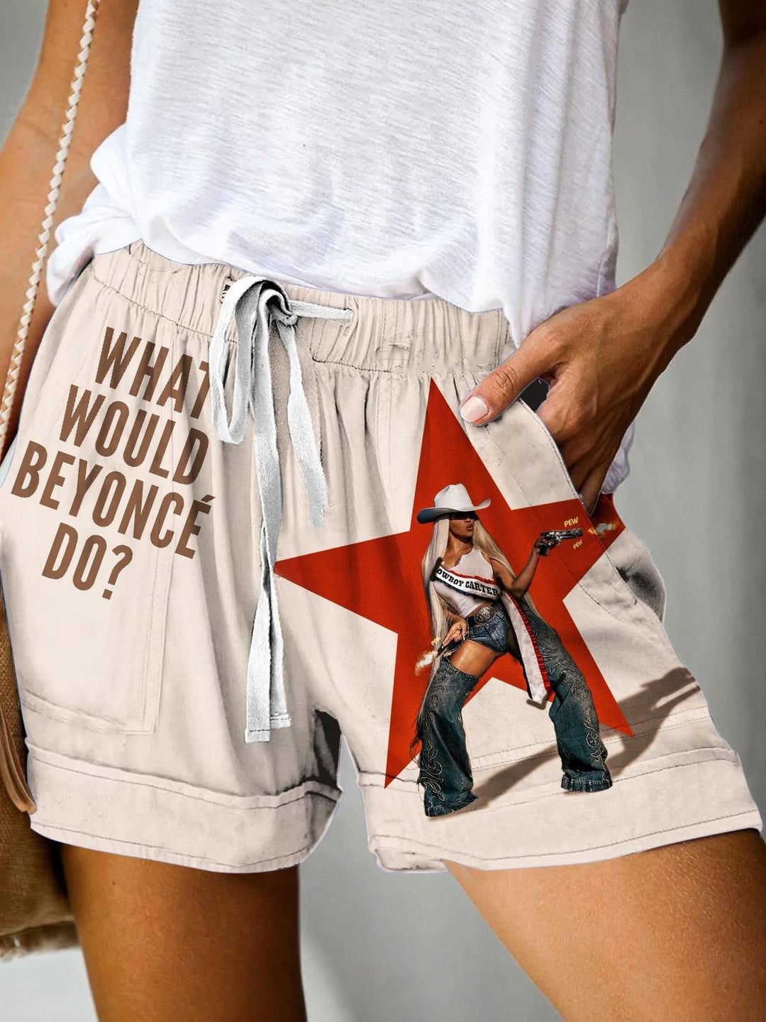 Beyoncé Cowboy Carter Print Casual Shorts