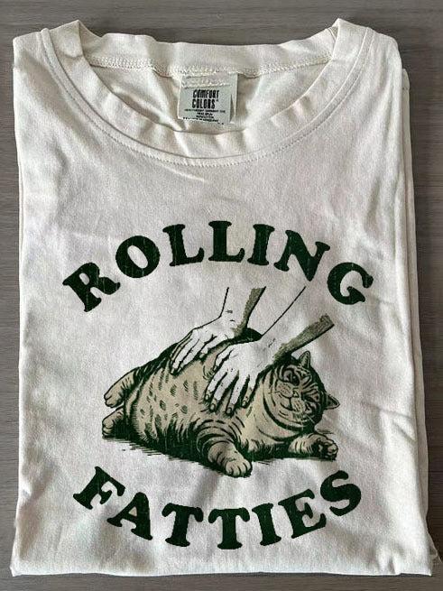 Rolling Fatties Women's Crew Neck T-shirts