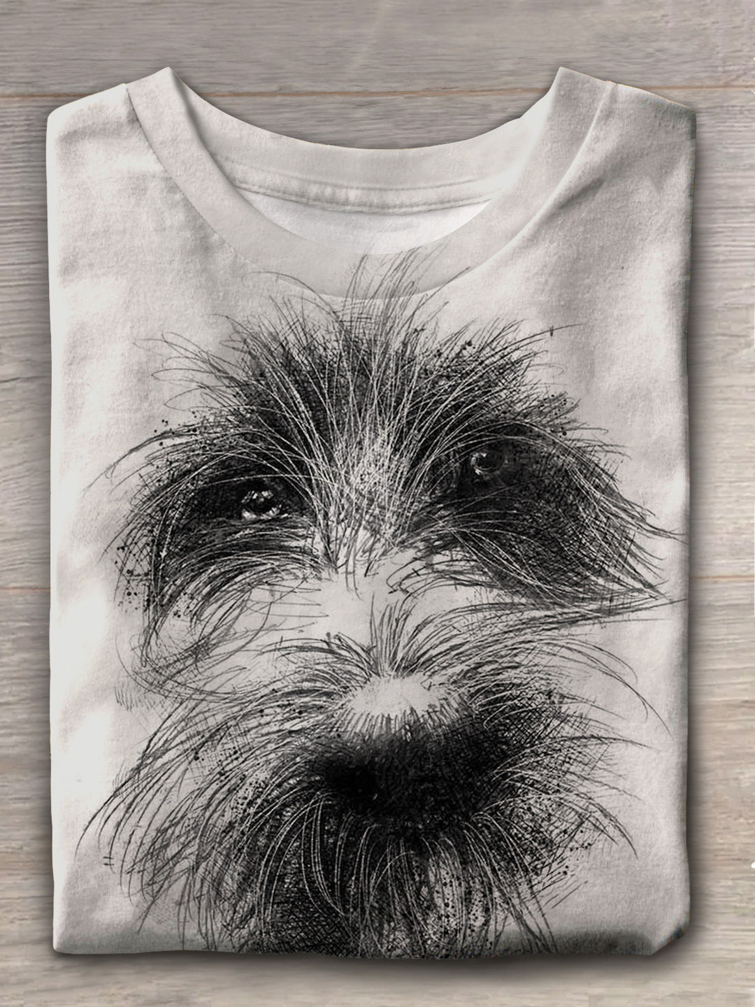 Women's Dog Portraits Crew Neck T-shirt