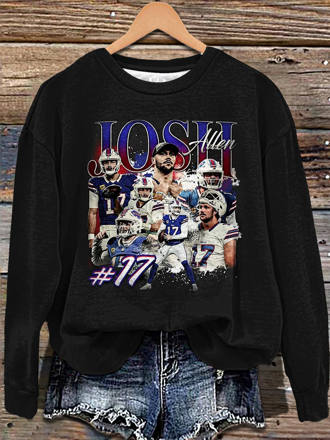 Langärmliges Freizeitoberteil mit Buffalo Bills Spirit-Aufdruck