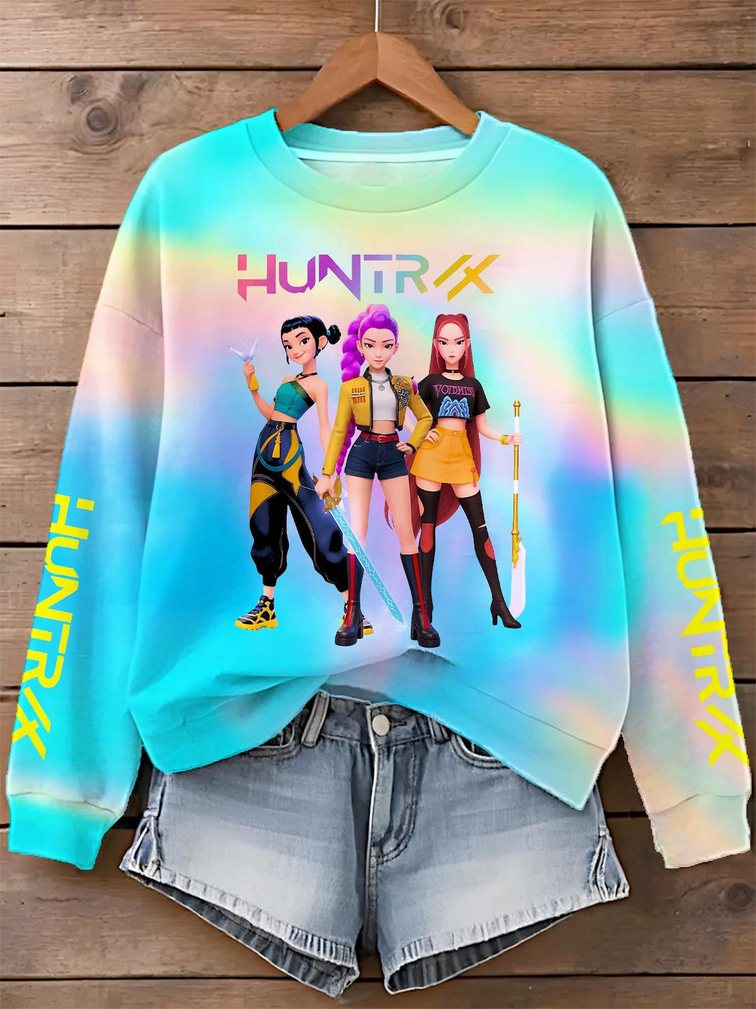 Demon hunter Printed Long Sleeve Casual Top