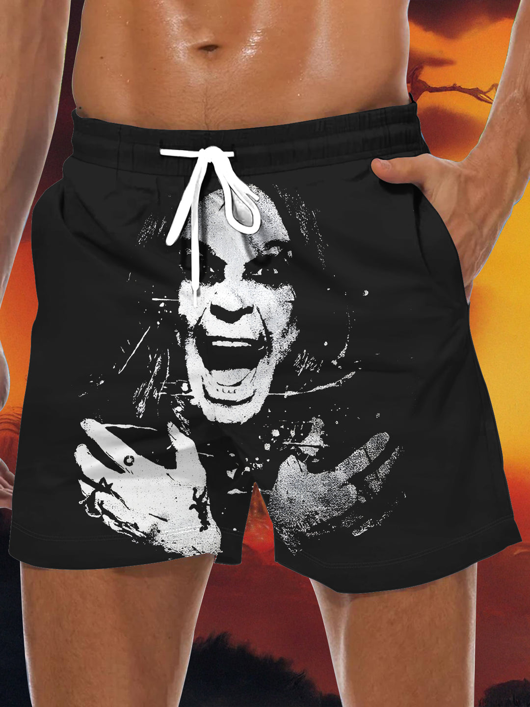 Ozzy Osbourne Men's Print Pocket Shorts