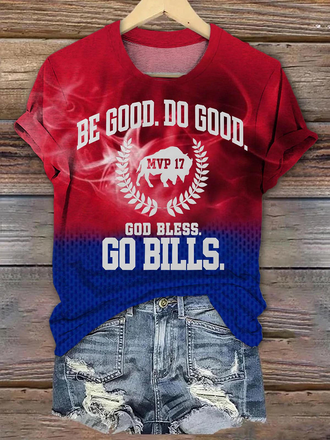 Sei gut, tu Gutes, Gott segne Go Bills Josh Allen MVP T-Shirt