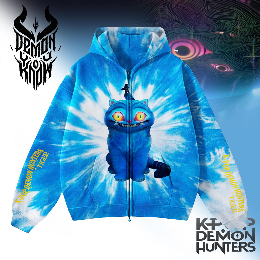 Demon Hunter Tiger Zippered Sweatshirt Jacket