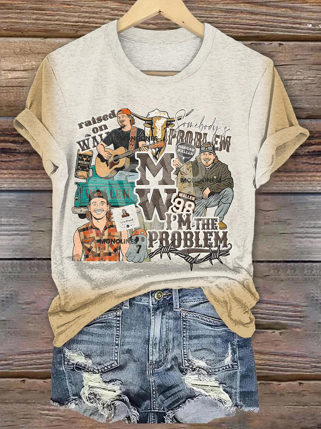 Morgan Wallen Retro Crew Neck T-shirt