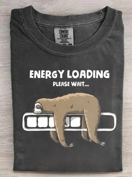 Energy Loading Please Wait Retro T-shirt