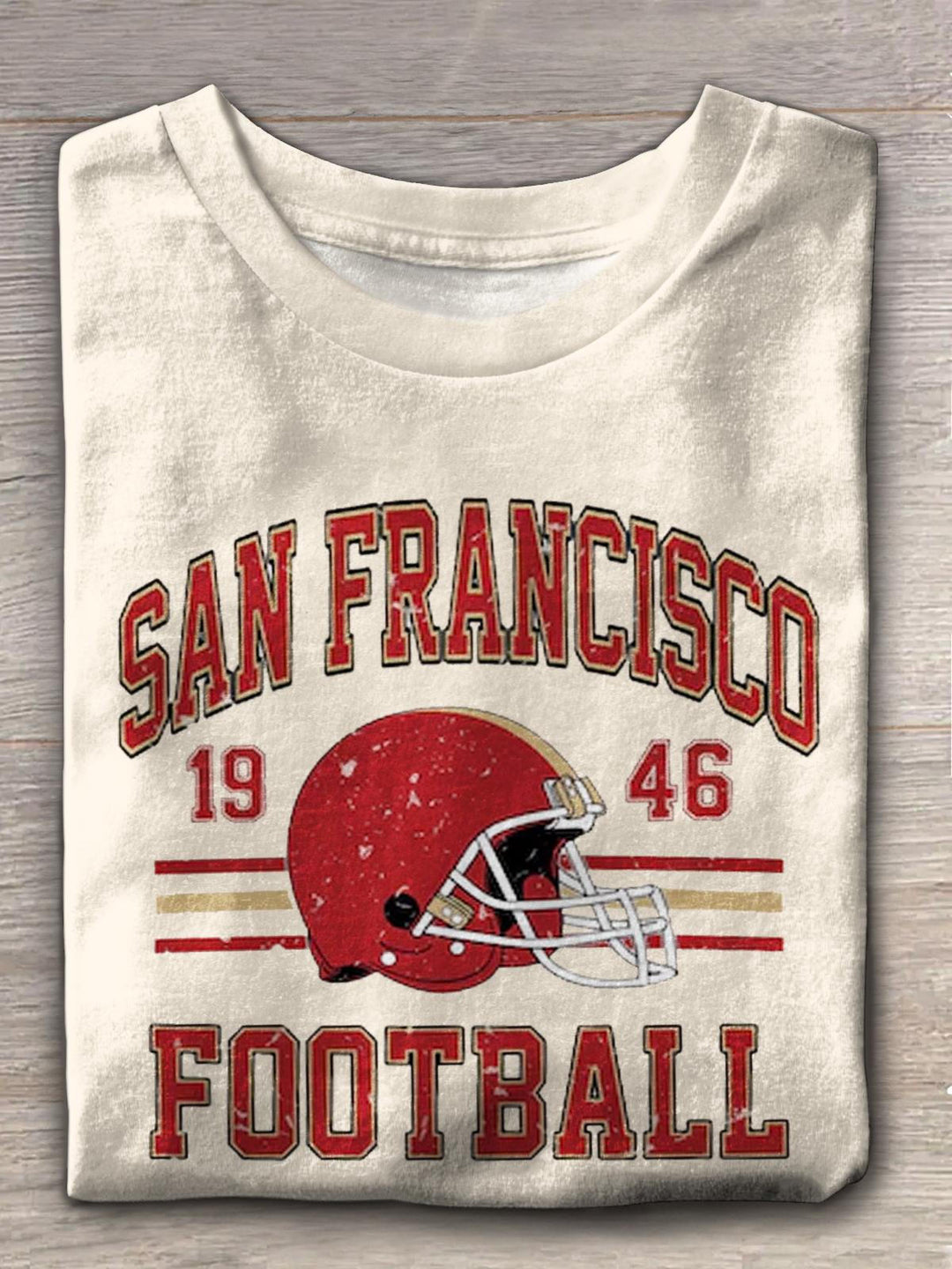 Retro San Francisco Football Crew Neck T-shirt