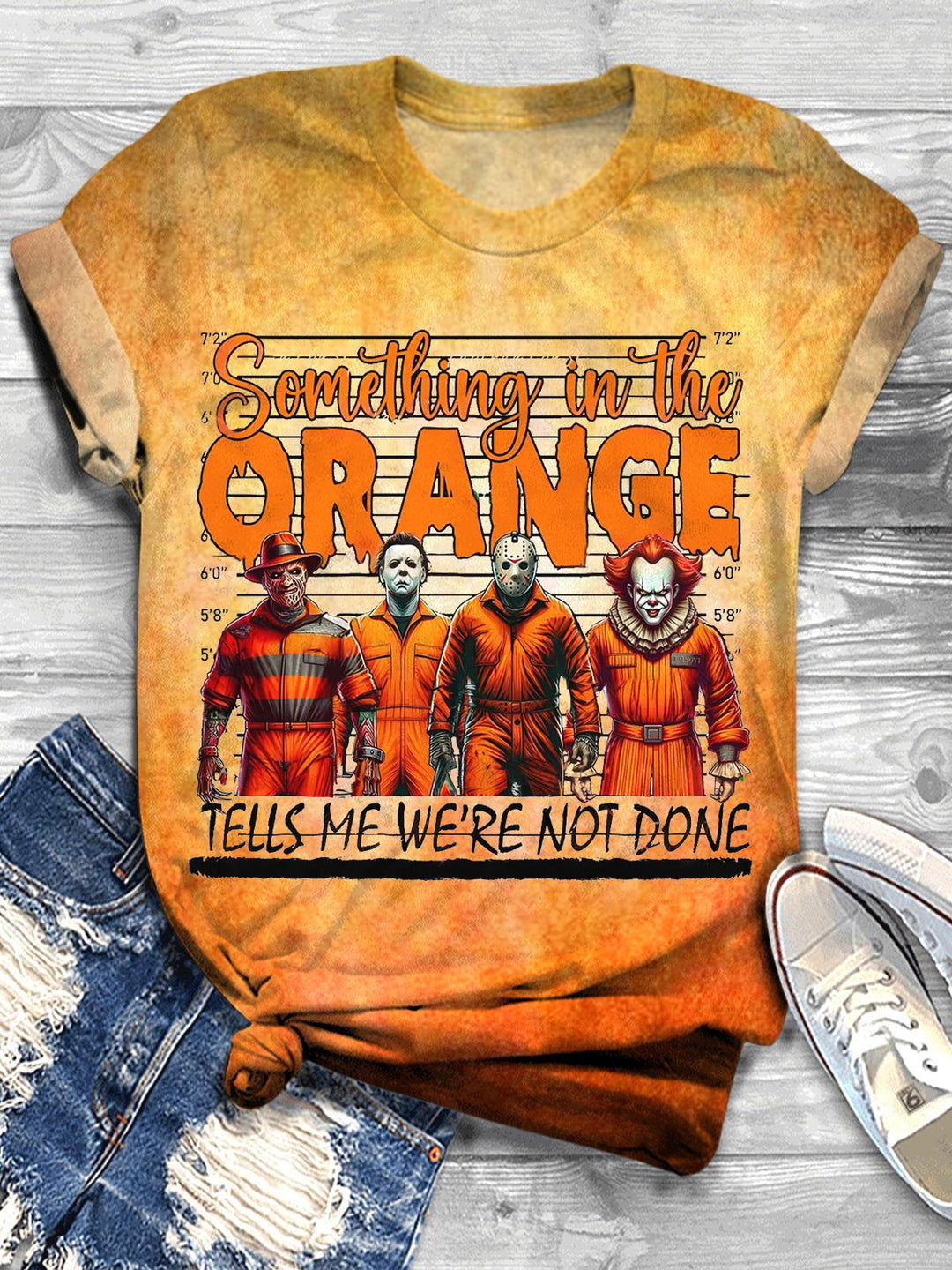 Etwas im Orange Lustiges Halloween T-Shirt