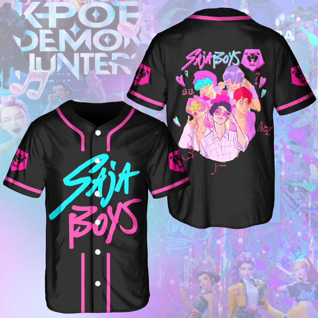 Demon Hunter Saja Boys Baseball Jersey
