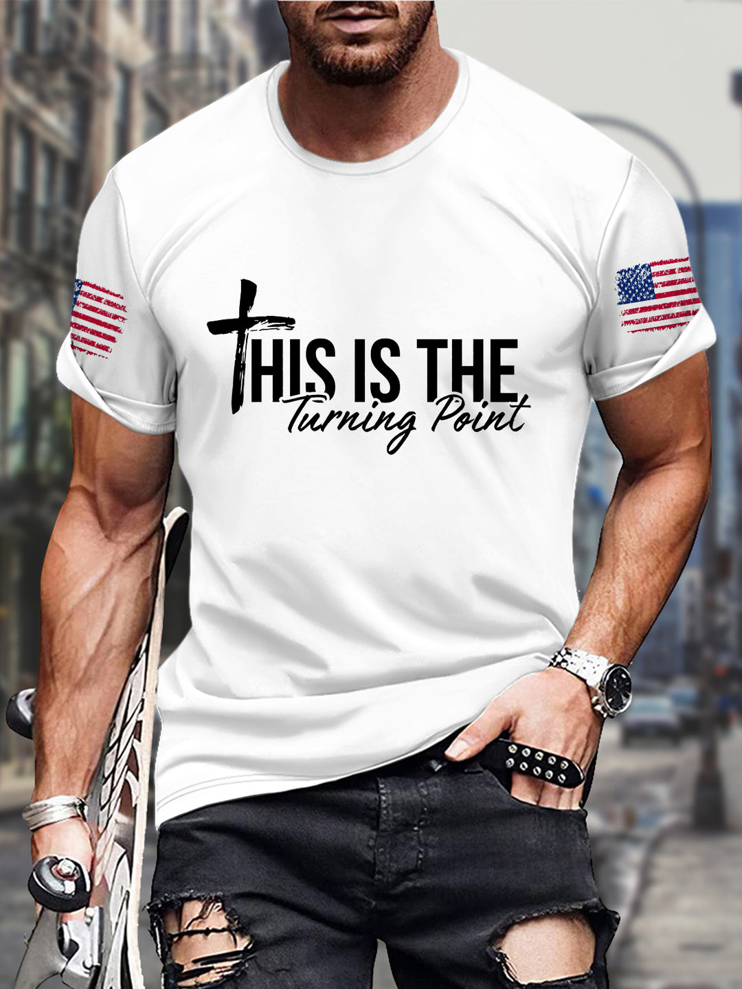 Freedom Charlie Kirk Round Neck Short Sleeve Men's T-shirt