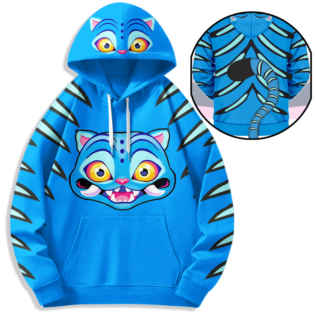 Demon Hunter Derpy Tiger Unisex Long Sleeve Hoodies