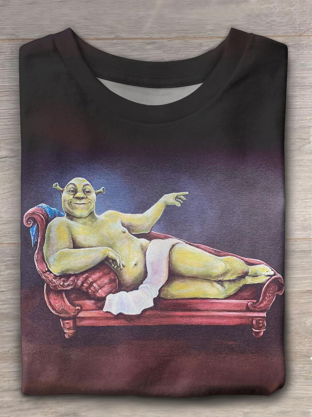 Renaissance Shrek Print Crew Neck T-shirt
