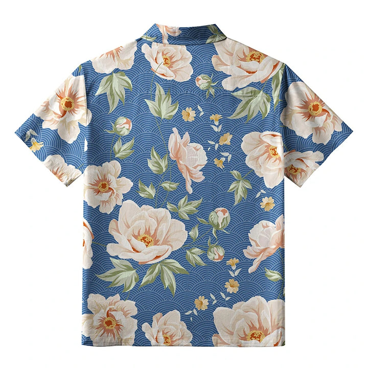 Flowers In The Waves Hawaiian Shirt