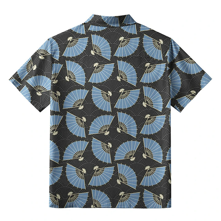 Folding Fans And Waves Button-up Shirt