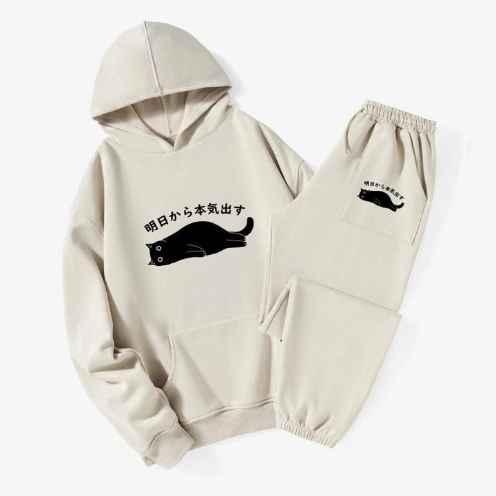 I'm Going To Get Serious Tomorrow Fleece Lined Hoodie Set