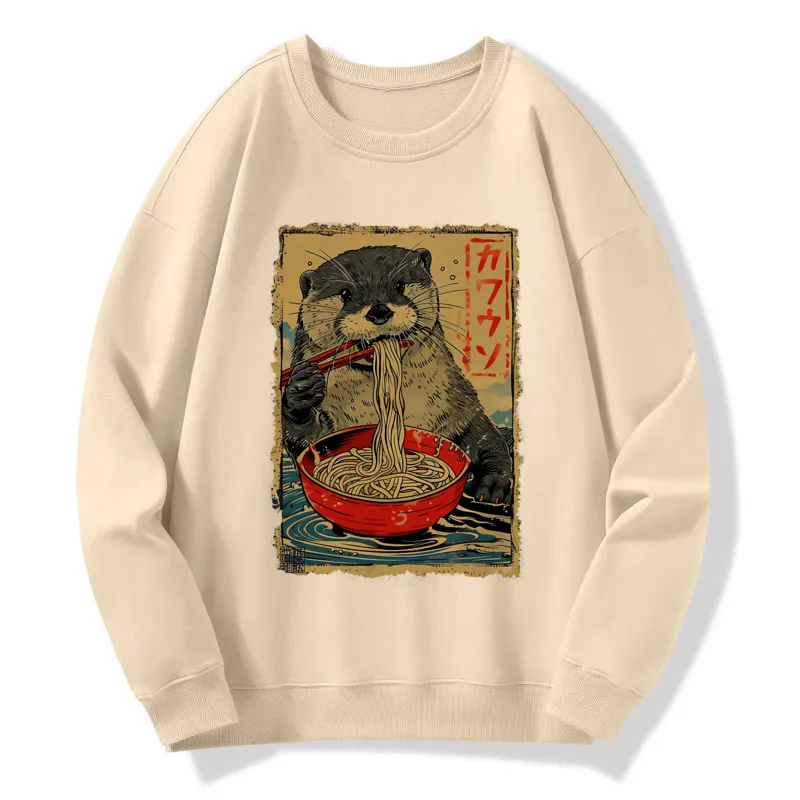 Otter Eating Ramen Japan Sweatshirt
