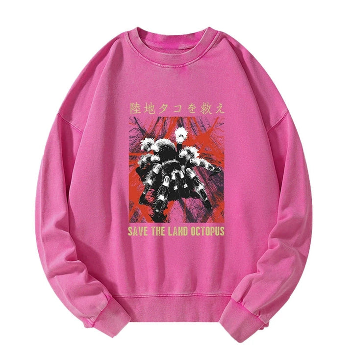 Real Scary Spiders Washed Sweatshirt