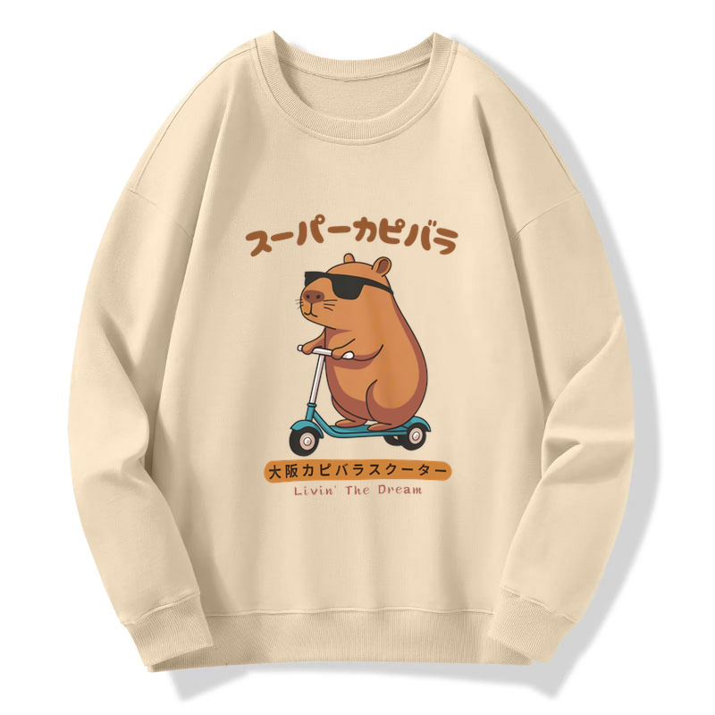 Osaka Capybara Scooter Sweatshirt