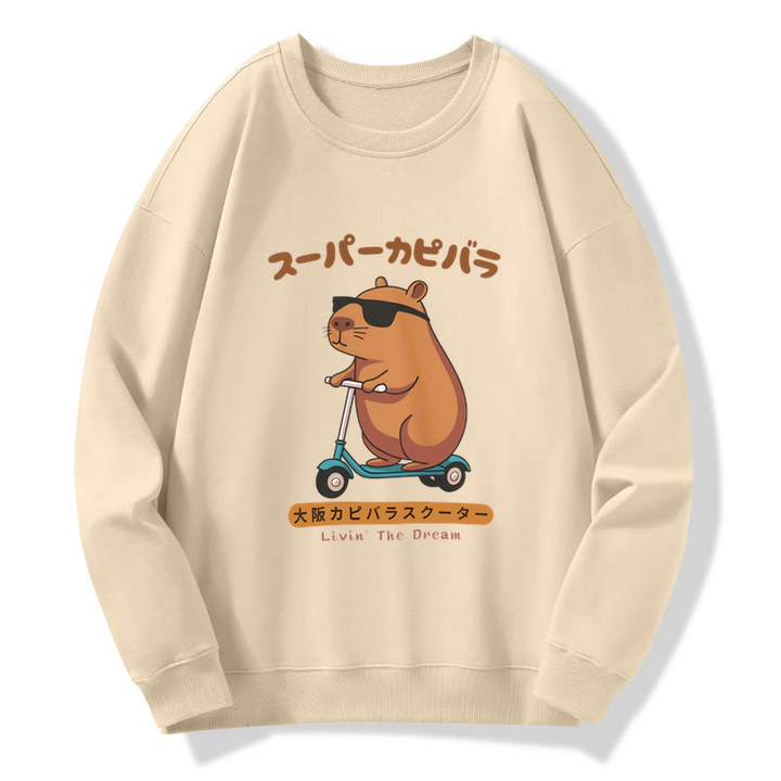 Osaka Capybara Scooter Sweatshirt