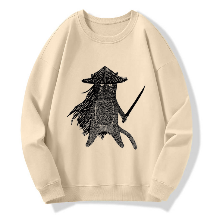 Japanese Samurai Cat Sweatshirt