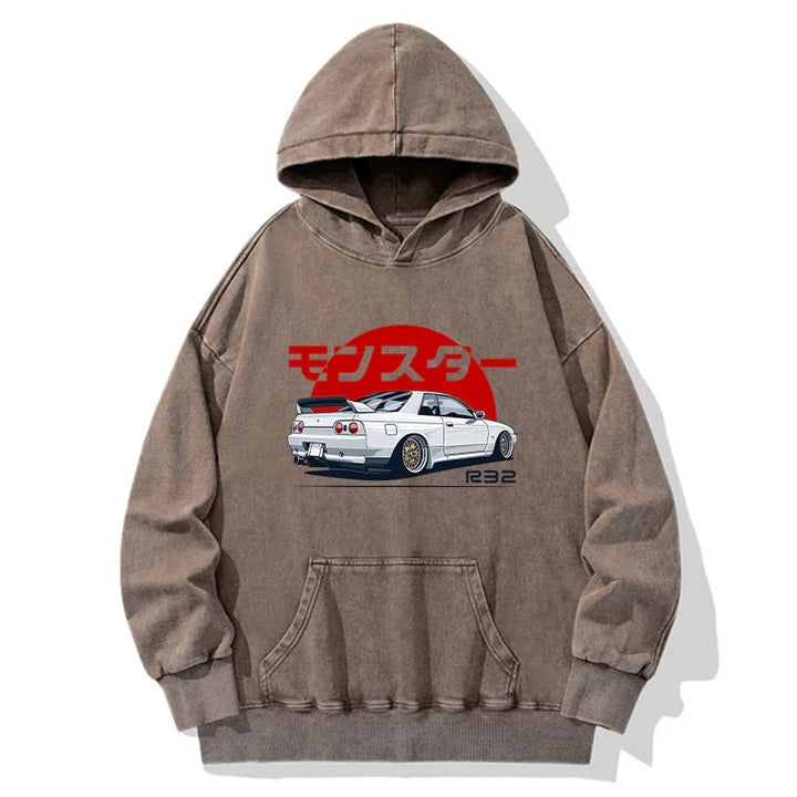 Monster. Skyline R32 GTR Washed Hoodie